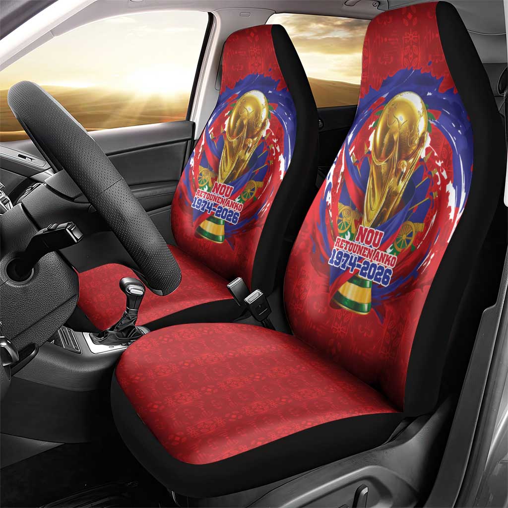 Haiti Grenadye Alaso Car Seat Cover Red Nou Retounen Anko 1974-2026 - Wonder Print Shop
