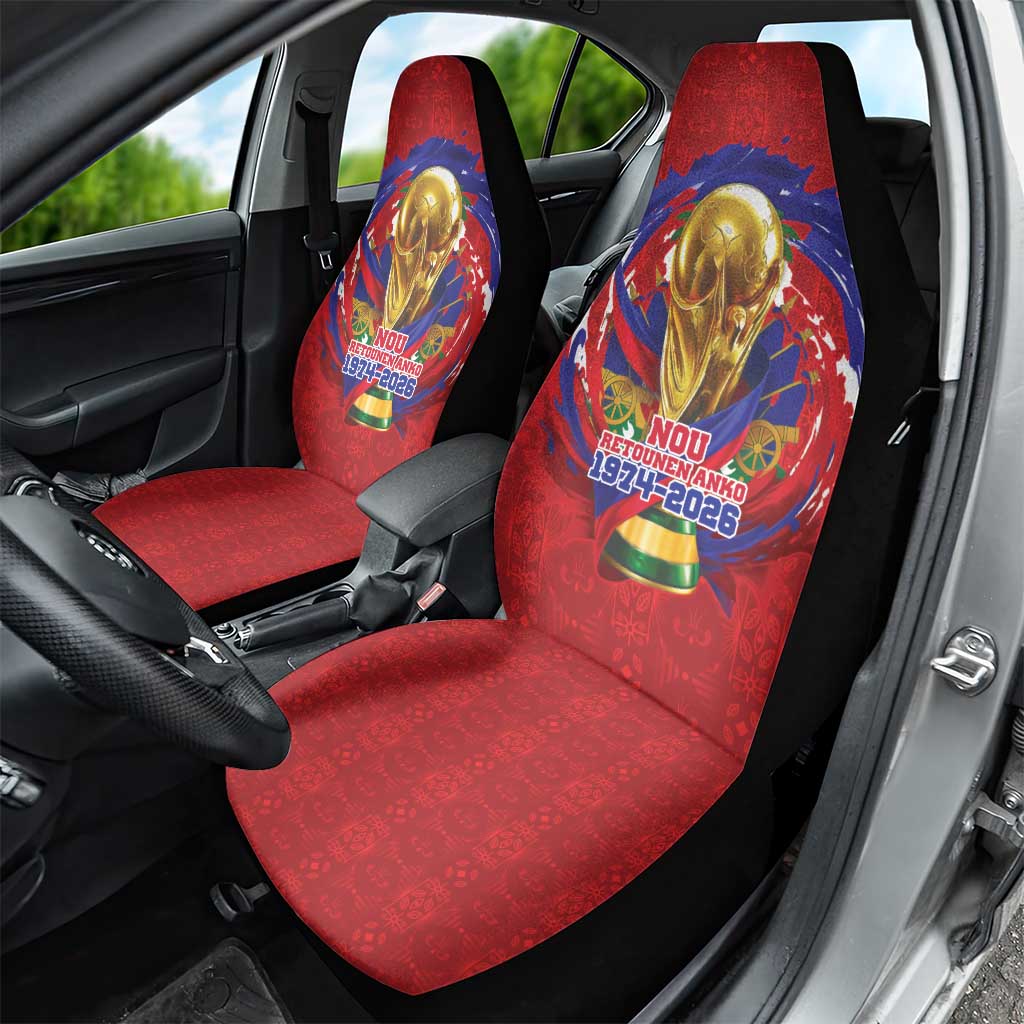 Haiti Grenadye Alaso Car Seat Cover Red Nou Retounen Anko 1974-2026 - Wonder Print Shop