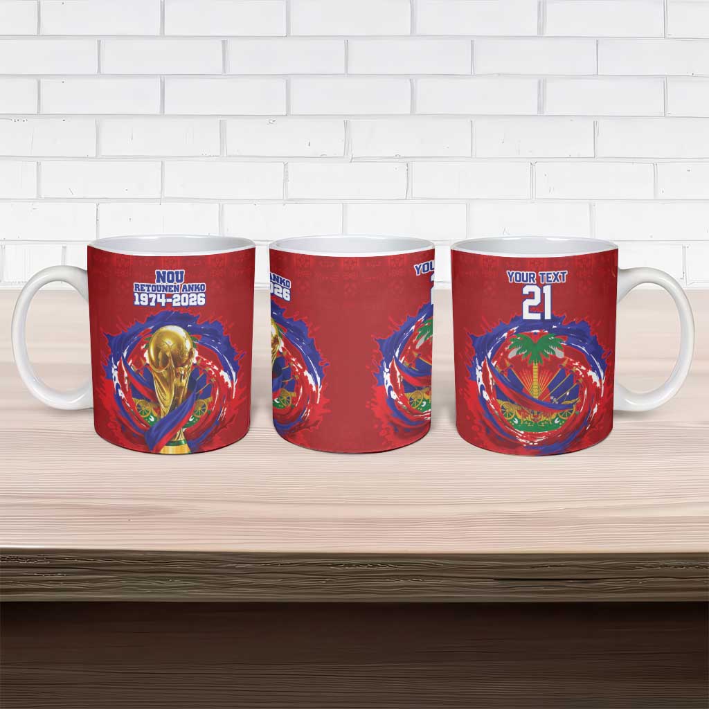 Custom Haiti Grenadye Alaso Ceramic Mug Red Nou Retounen Anko 1974-2026 - Wonder Print Shop