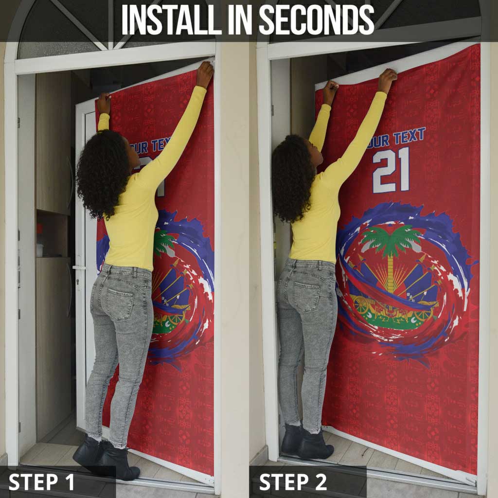 Custom Haiti Grenadye Alaso Door Cover Red Nou Retounen Anko 1974-2026 - Wonder Print Shop