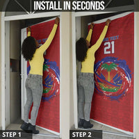 Custom Haiti Grenadye Alaso Door Cover Red Nou Retounen Anko 1974-2026 - Wonder Print Shop