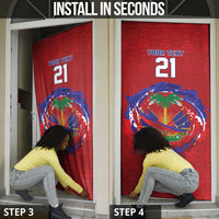 Custom Haiti Grenadye Alaso Door Cover Red Nou Retounen Anko 1974-2026 - Wonder Print Shop
