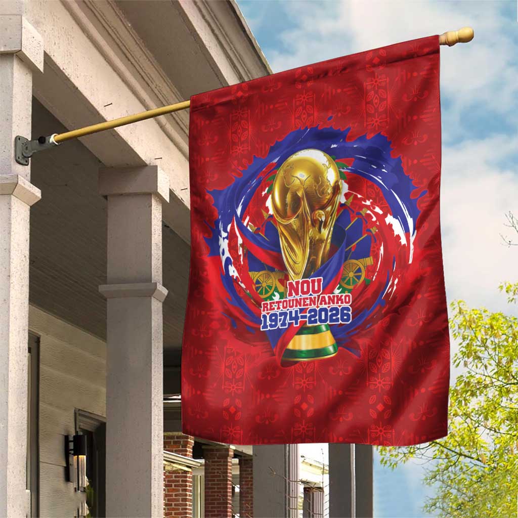 Haiti Grenadye Alaso Garden Flag Red Nou Retounen Anko 1974-2026 - Wonder Print Shop