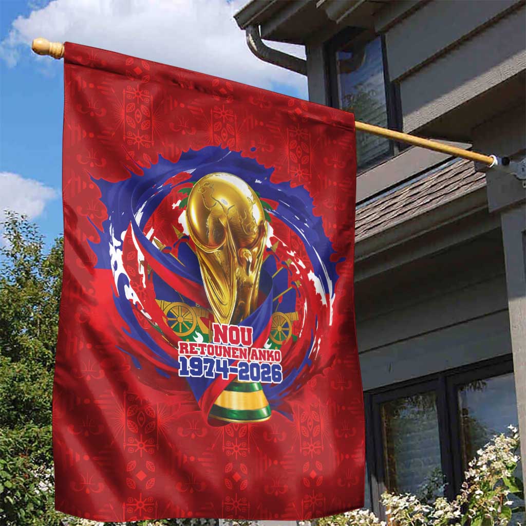 Haiti Grenadye Alaso Garden Flag Red Nou Retounen Anko 1974-2026 - Wonder Print Shop