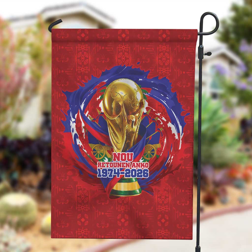 Haiti Grenadye Alaso Garden Flag Red Nou Retounen Anko 1974-2026 - Wonder Print Shop