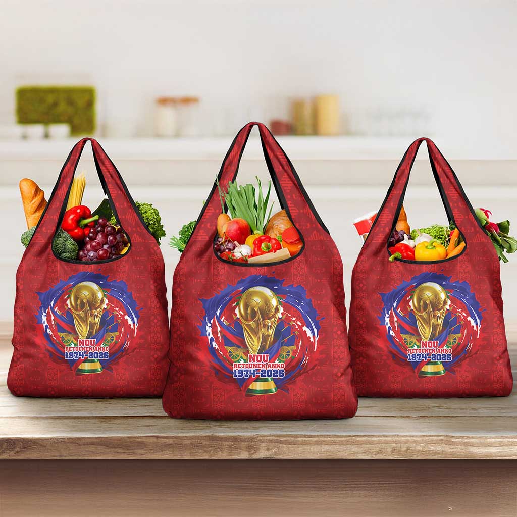 Haiti Grenadye Alaso Grocery Bag Red Nou Retounen Anko 1974-2026 - Wonder Print Shop