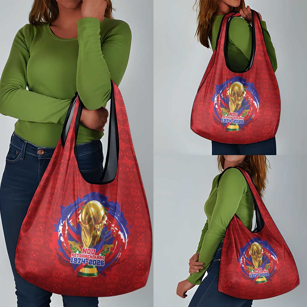 Haiti Grenadye Alaso Grocery Bag Red Nou Retounen Anko 1974-2026 - Wonder Print Shop