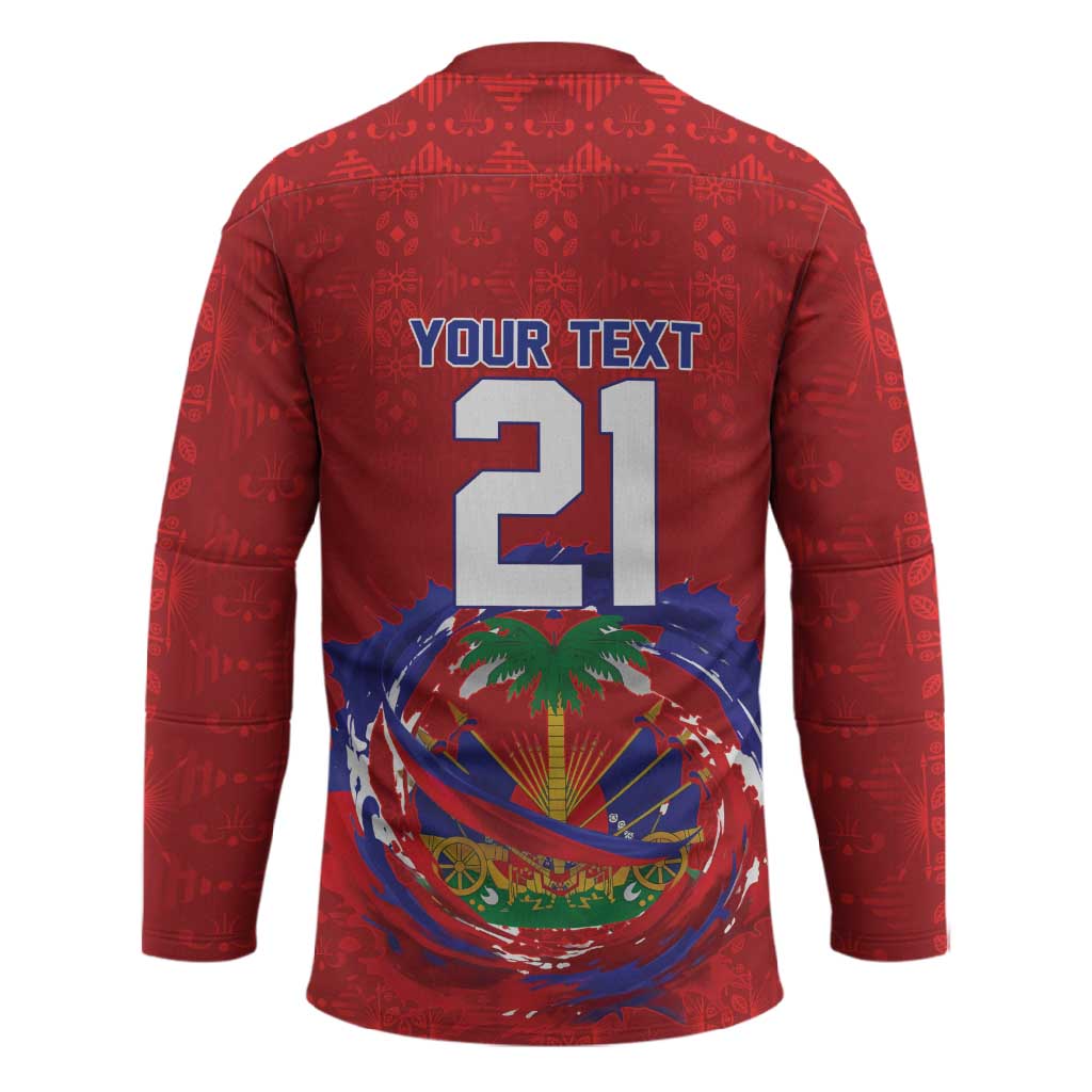 Custom Haiti Grenadye Alaso Hockey Jersey Red Nou Retounen Anko 1974-2026 - Wonder Print Shop