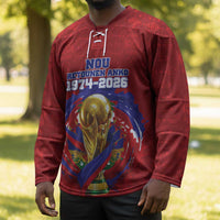 Custom Haiti Grenadye Alaso Hockey Jersey Red Nou Retounen Anko 1974-2026 - Wonder Print Shop