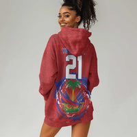 Custom Haiti Grenadye Alaso Hoodie Dress Red Nou Retounen Anko 1974-2026 - Wonder Print Shop