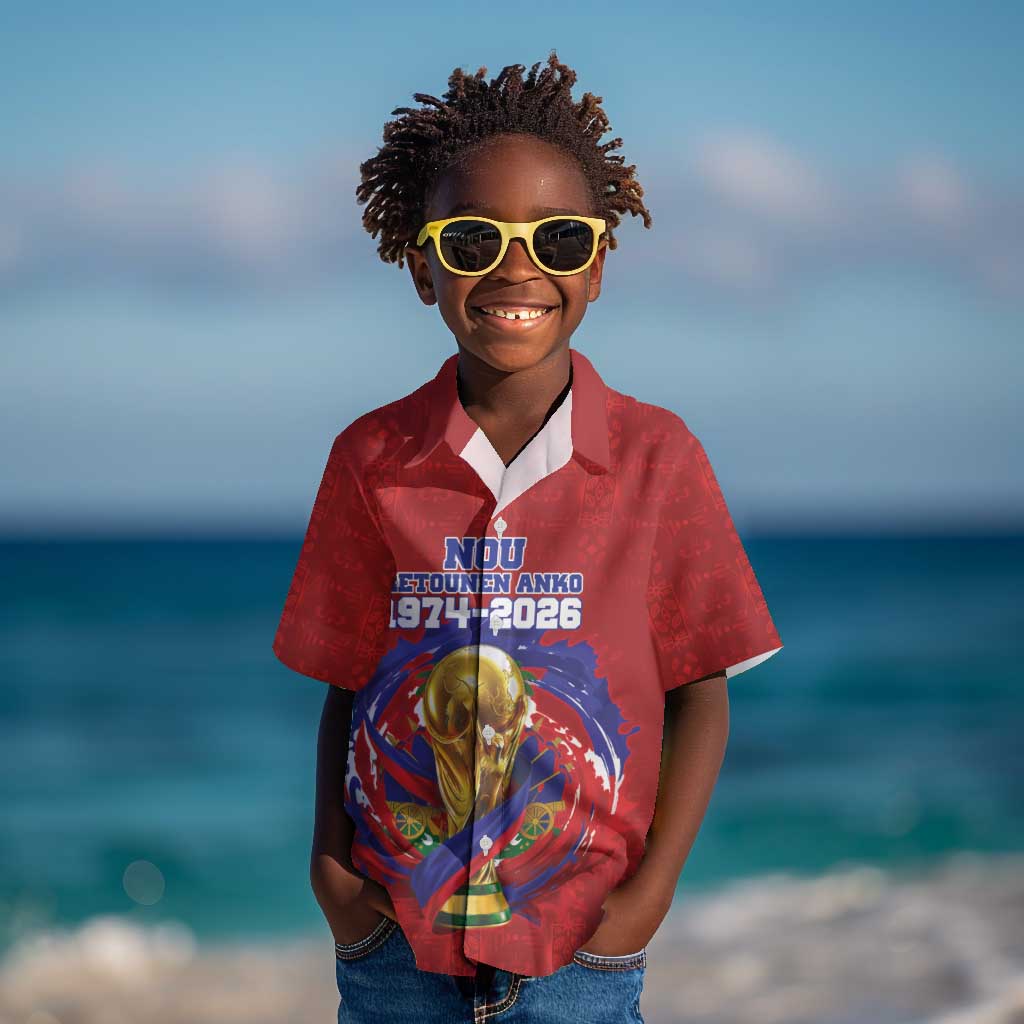 Custom Haiti Grenadye Alaso Kid Hawaiian Shirt Red Nou Retounen Anko 1974-2026 - Wonder Print Shop