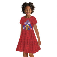 Custom Haiti Grenadye Alaso Kid Short Sleeve Dress Red Nou Retounen Anko 1974-2026 - Wonder Print Shop