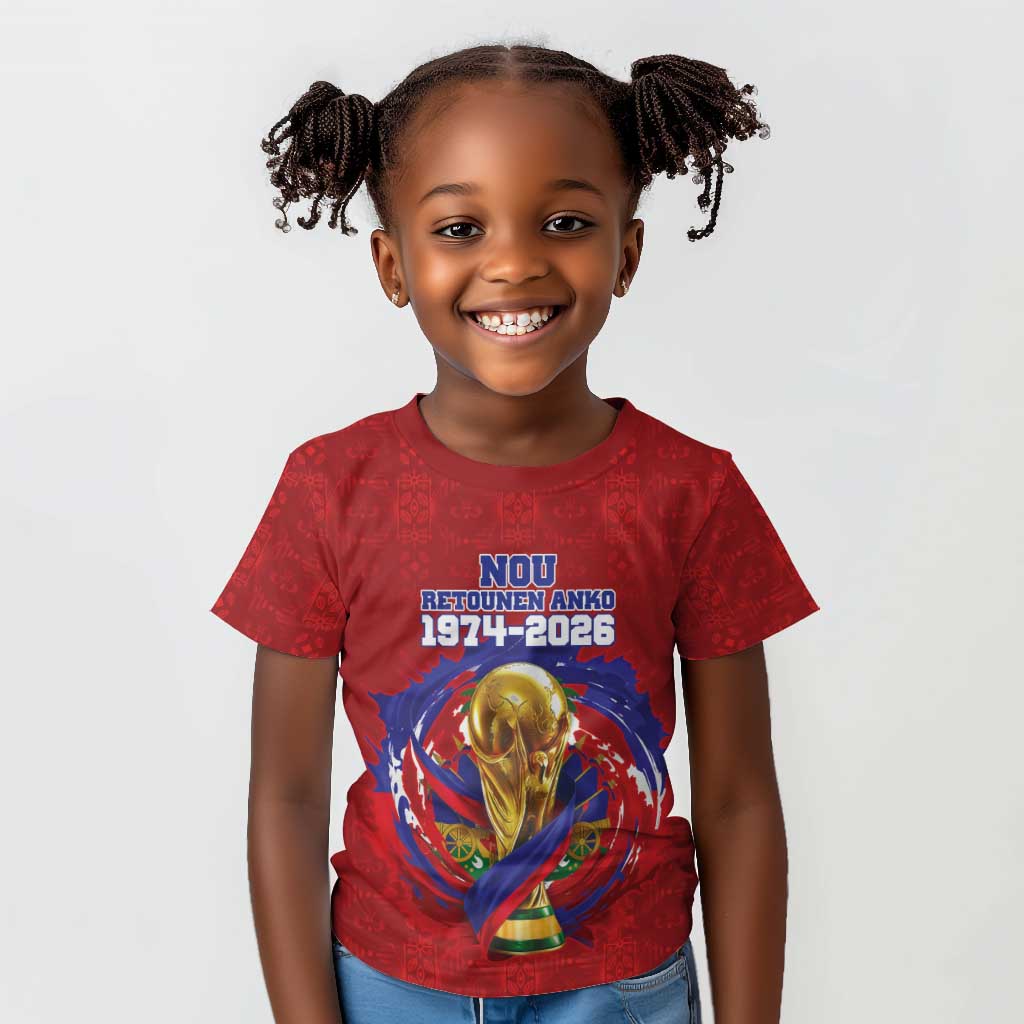 Custom Haiti Grenadye Alaso Kid T shirt Red Nou Retounen Anko 1974-2026 - Wonder Print Shop