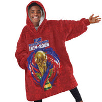 Custom Haiti Grenadye Alaso Kid Wearable Blanket Hoodie Red Nou Retounen Anko 1974-2026 - Wonder Print Shop