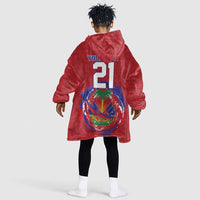 Custom Haiti Grenadye Alaso Kid Wearable Blanket Hoodie Red Nou Retounen Anko 1974-2026 - Wonder Print Shop