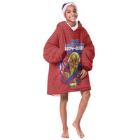 Custom Haiti Grenadye Alaso Kid Wearable Blanket Hoodie Red Nou Retounen Anko 1974-2026 - Wonder Print Shop