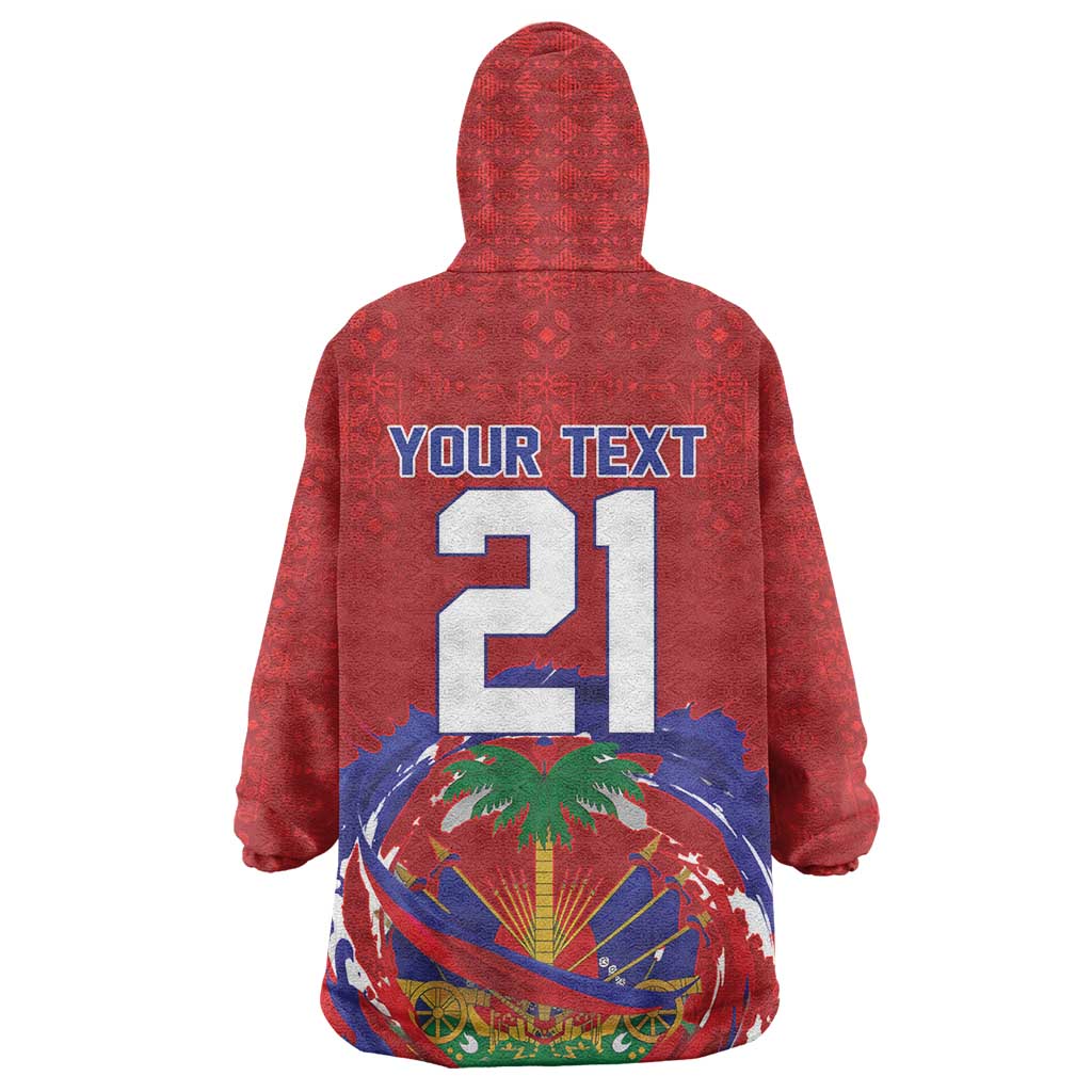 Custom Haiti Grenadye Alaso Kid Wearable Blanket Hoodie Red Nou Retounen Anko 1974-2026 - Wonder Print Shop