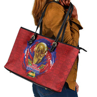 Haiti Grenadye Alaso Leather Tote Bag Red Nou Retounen Anko 1974-2026 - Wonder Print Shop