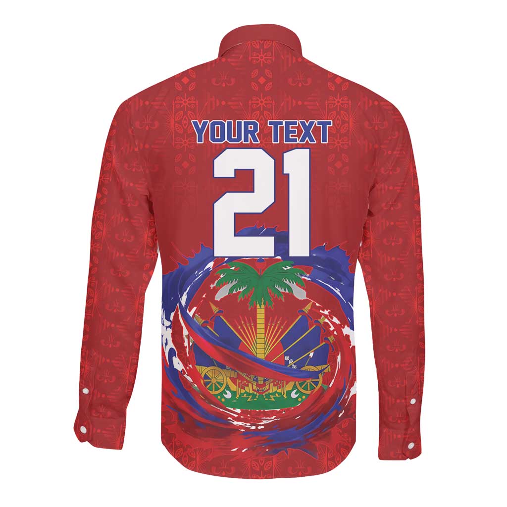 Custom Haiti Grenadye Alaso Long Sleeve Button Shirt Red Nou Retounen Anko 1974-2026 - Wonder Print Shop