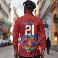 Custom Haiti Grenadye Alaso Long Sleeve Button Shirt Red Nou Retounen Anko 1974-2026 - Wonder Print Shop