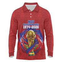 Custom Haiti Grenadye Alaso Long Sleeve Polo Shirt Red Nou Retounen Anko 1974-2026 - Wonder Print Shop