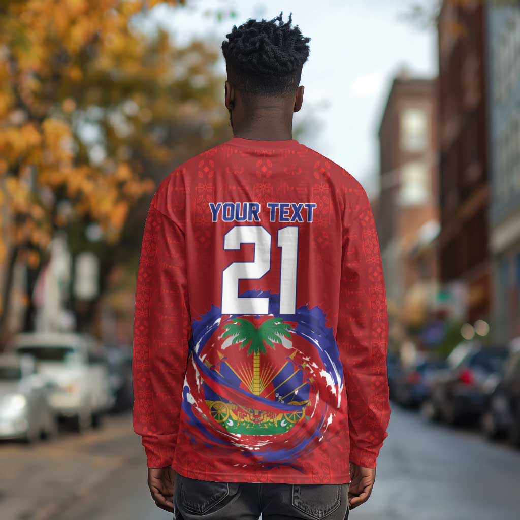 Custom Haiti Grenadye Alaso Long Sleeve Shirt Red Nou Retounen Anko 1974-2026 - Wonder Print Shop
