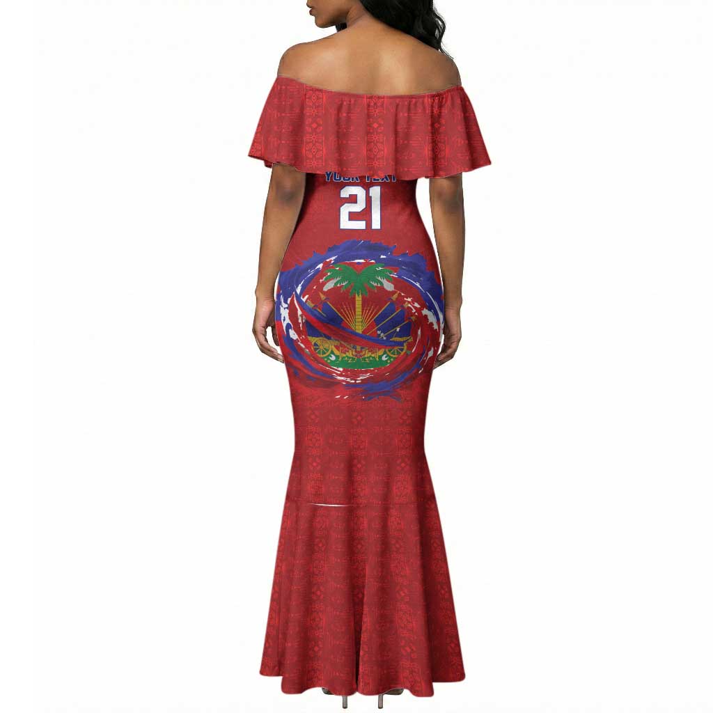 Custom Haiti Grenadye Alaso Mermaid Dress Red Nou Retounen Anko 1974-2026 - Wonder Print Shop