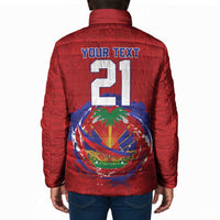 Custom Haiti Grenadye Alaso Padded Jacket Red Nou Retounen Anko 1974-2026 - Wonder Print Shop