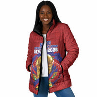 Custom Haiti Grenadye Alaso Padded Jacket Red Nou Retounen Anko 1974-2026 - Wonder Print Shop