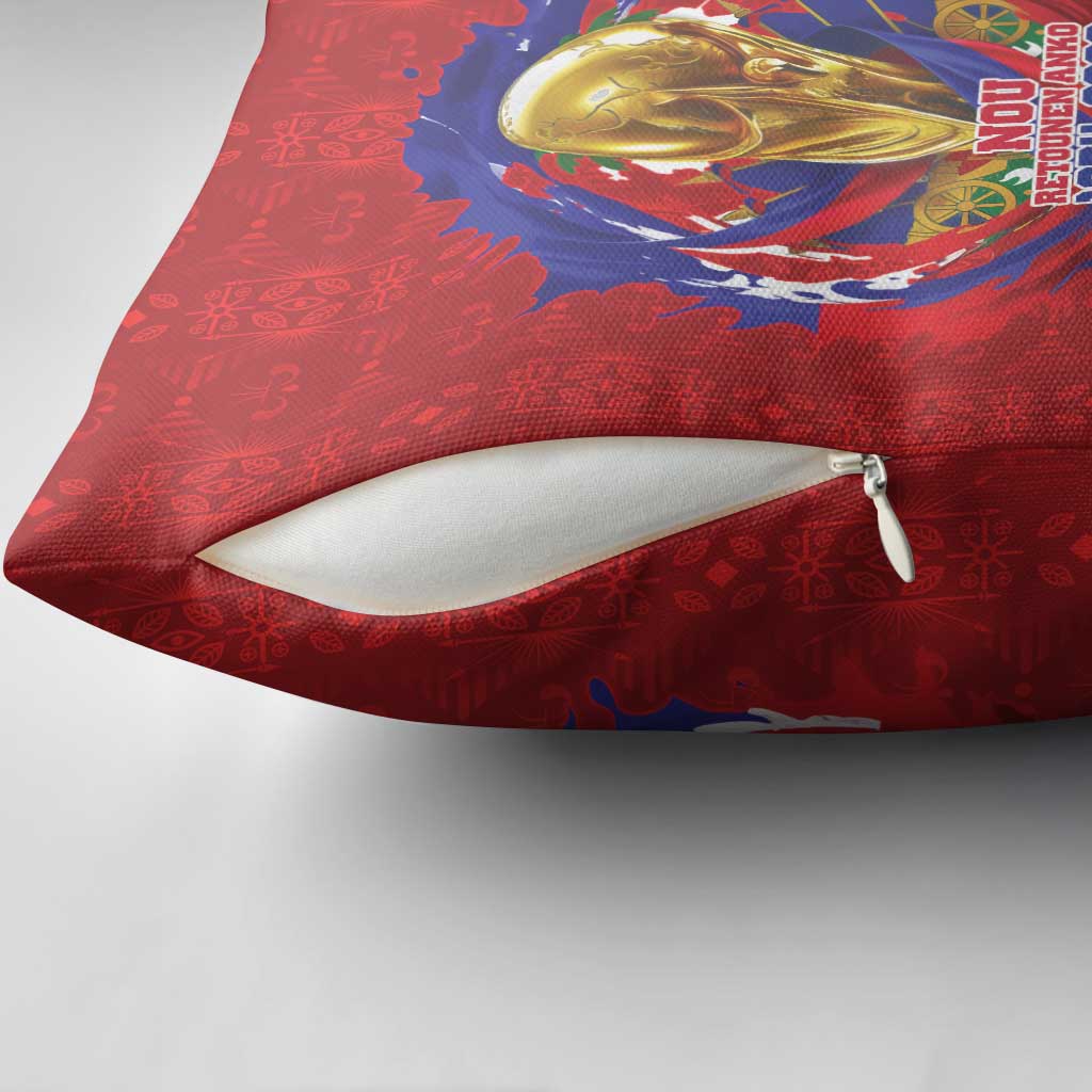 Haiti Grenadye Alaso Pillow Cover Red Nou Retounen Anko 1974-2026 - Wonder Print Shop