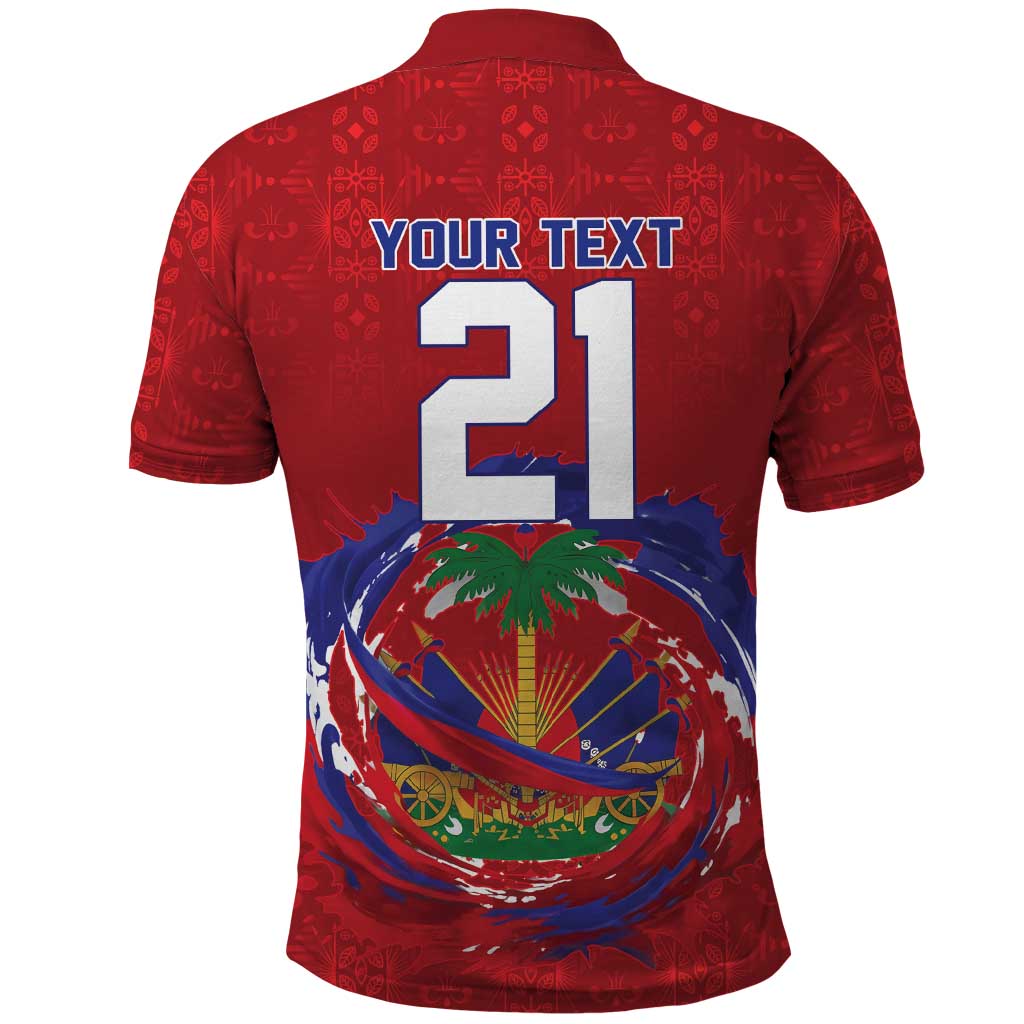 Custom Haiti Grenadye Alaso Polo Shirt Red Nou Retounen Anko 1974-2026 - Wonder Print Shop