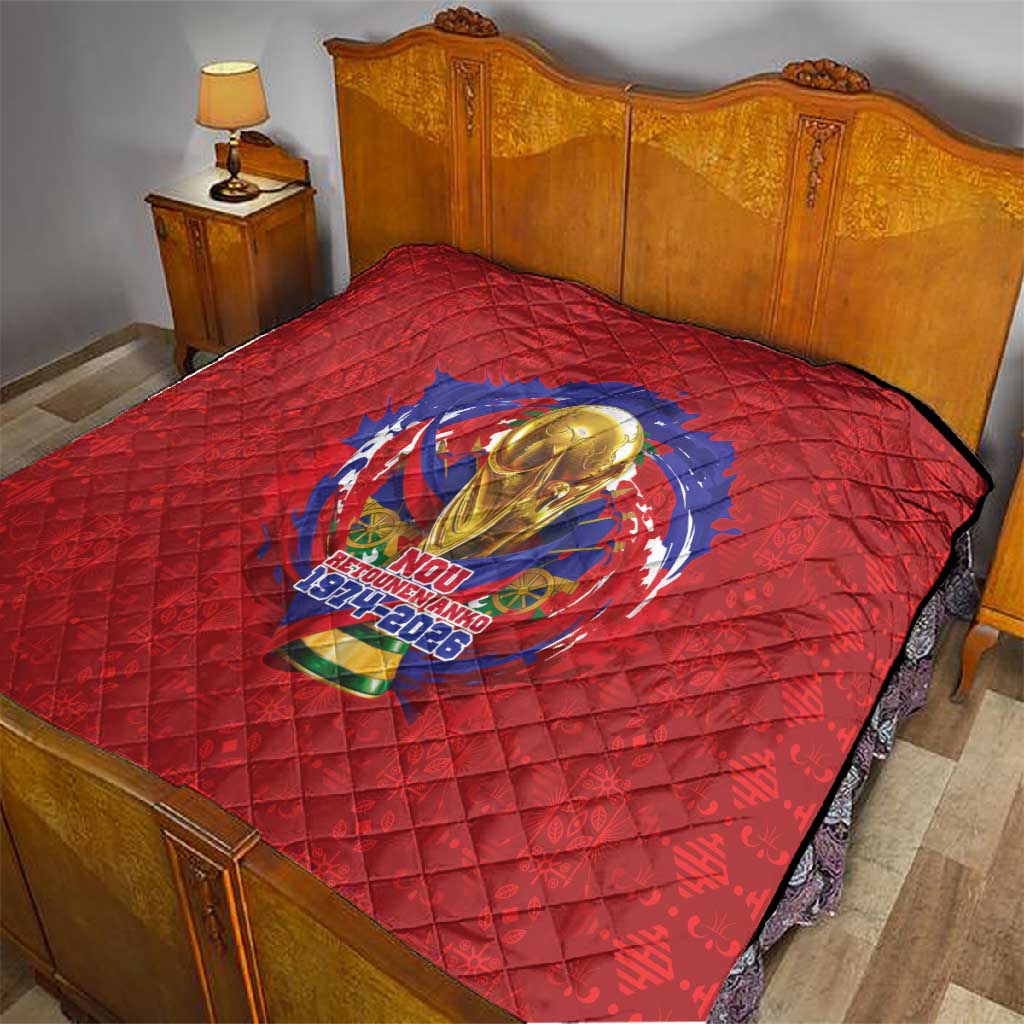 Haiti Grenadye Alaso Quilt Red Nou Retounen Anko 1974-2026 - Wonder Print Shop