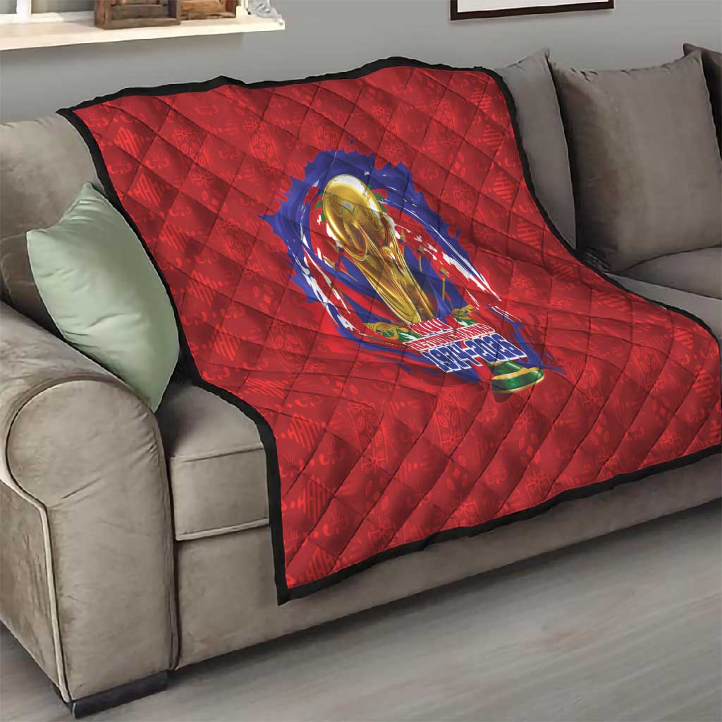 Haiti Grenadye Alaso Quilt Red Nou Retounen Anko 1974-2026 - Wonder Print Shop