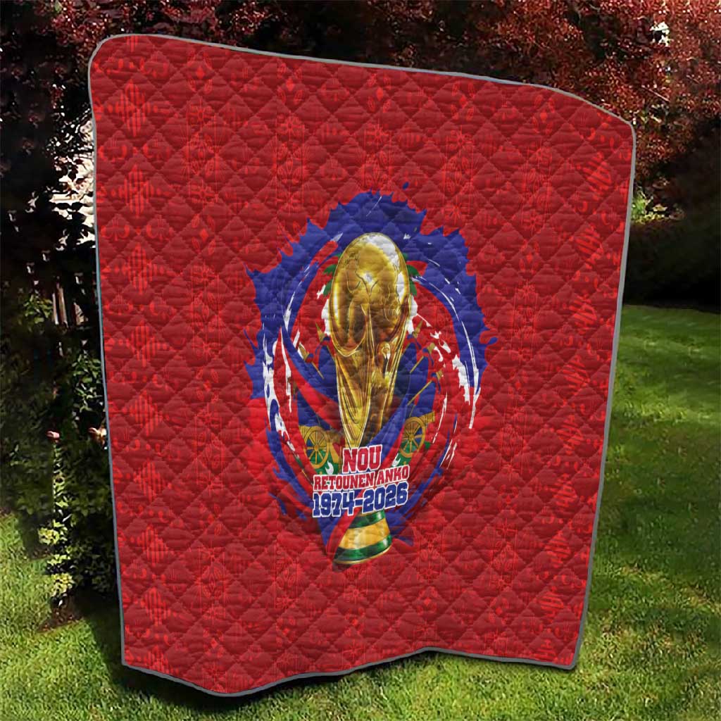 Haiti Grenadye Alaso Quilt Red Nou Retounen Anko 1974-2026 - Wonder Print Shop