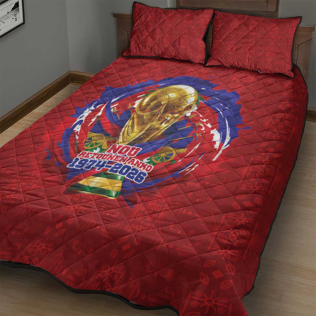 Haiti Grenadye Alaso Quilt Bed Set Red Nou Retounen Anko 1974-2026 - Wonder Print Shop