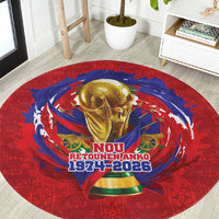 Haiti Grenadye Alaso Round Carpet Red Nou Retounen Anko 1974-2026 - Wonder Print Shop
