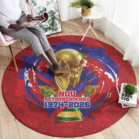 Haiti Grenadye Alaso Round Carpet Red Nou Retounen Anko 1974-2026 - Wonder Print Shop