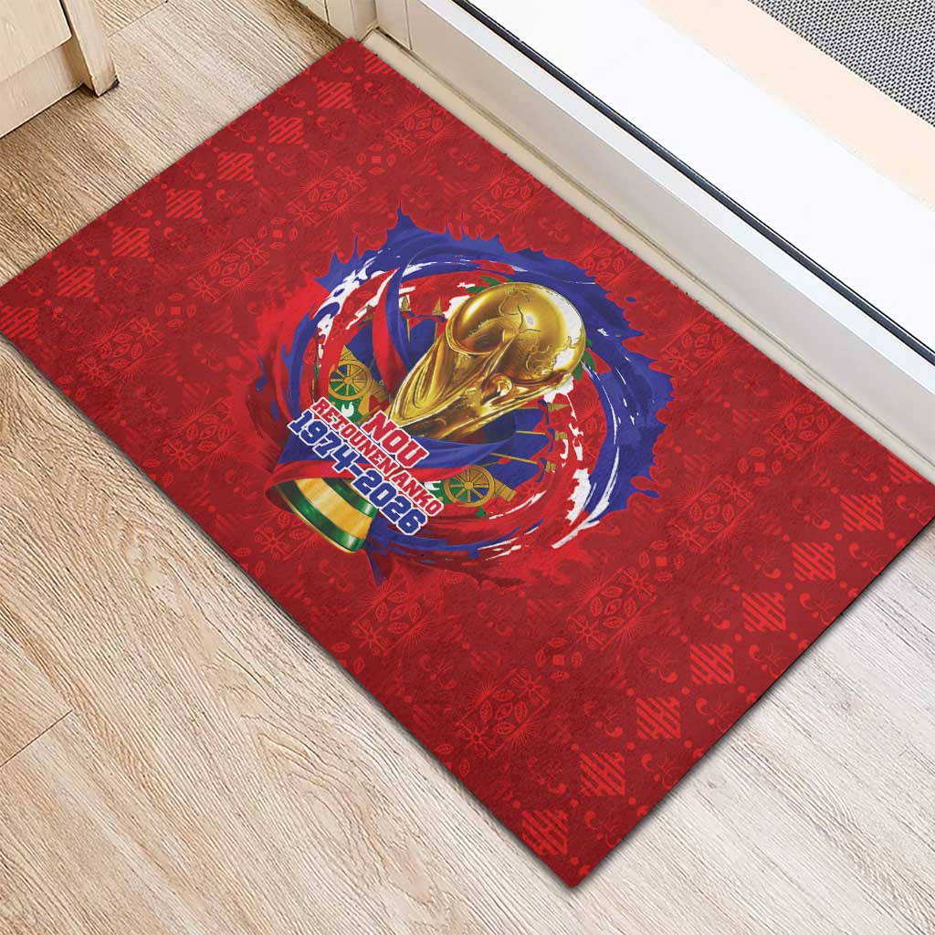 Haiti Grenadye Alaso Rubber Doormat Red Nou Retounen Anko 1974-2026 - Wonder Print Shop