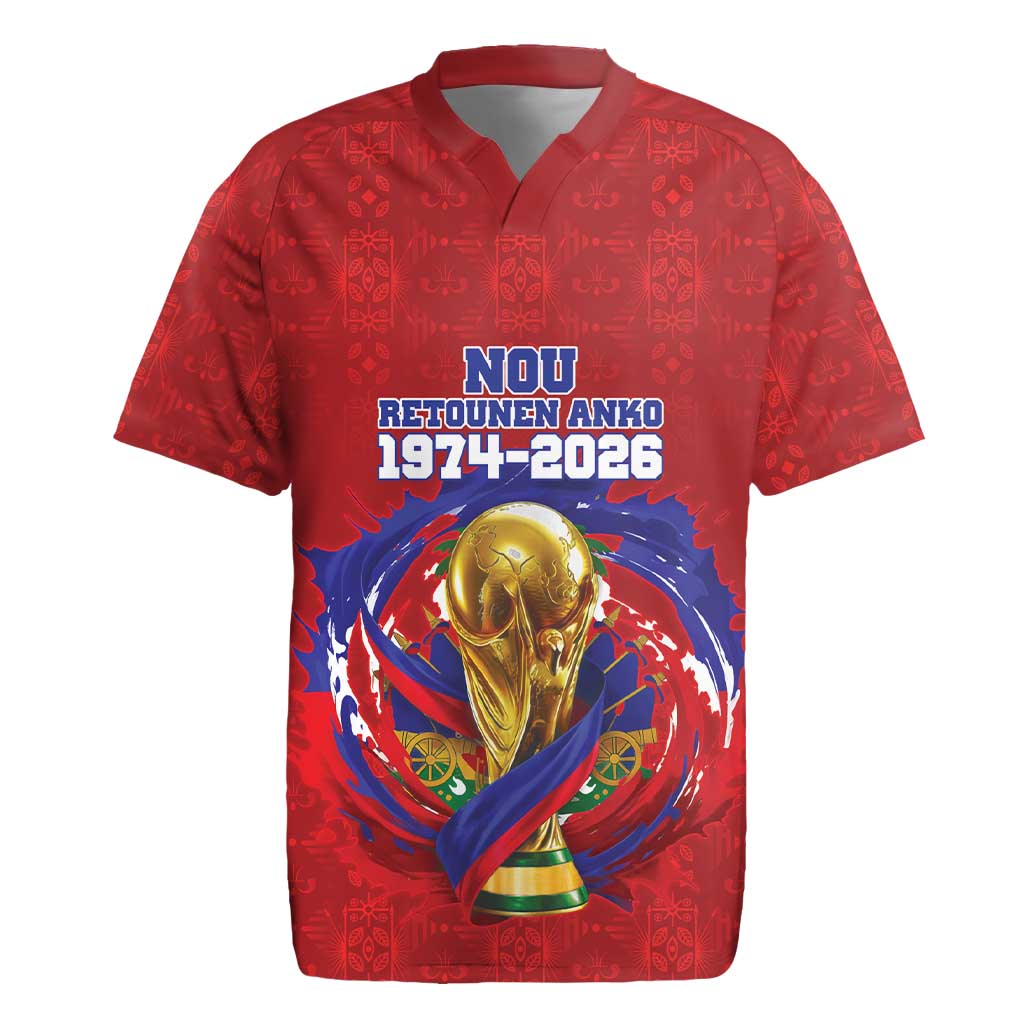 Custom Haiti Grenadye Alaso Rugby Jersey Red Nou Retounen Anko 1974-2026 - Wonder Print Shop