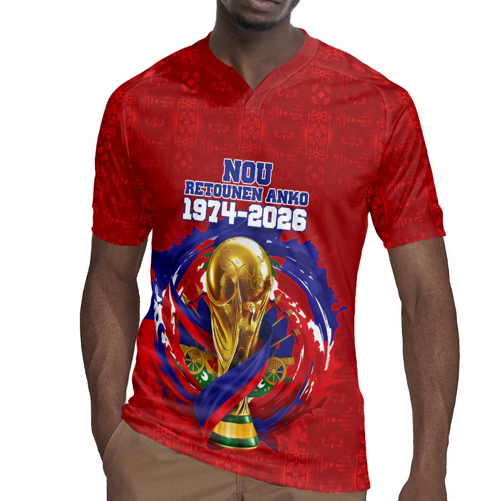 Custom Haiti Grenadye Alaso Rugby Jersey Red Nou Retounen Anko 1974-2026 - Wonder Print Shop