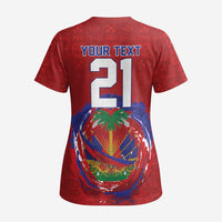 Custom Haiti Grenadye Alaso Scrub Top Red Nou Retounen Anko 1974-2026 - Wonder Print Shop