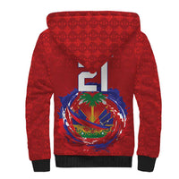 Custom Haiti Grenadye Alaso Sherpa Hoodie Red Nou Retounen Anko 1974-2026 - Wonder Print Shop