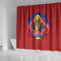 Haiti Grenadye Alaso Shower Curtain Red Nou Retounen Anko 1974-2026 - Wonder Print Shop