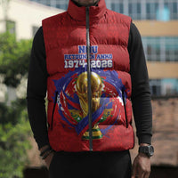Custom Haiti Grenadye Alaso Sleeveless Puffer Jacket Red Nou Retounen Anko 1974-2026 - Wonder Print Shop
