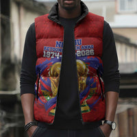 Custom Haiti Grenadye Alaso Sleeveless Puffer Jacket Red Nou Retounen Anko 1974-2026 - Wonder Print Shop