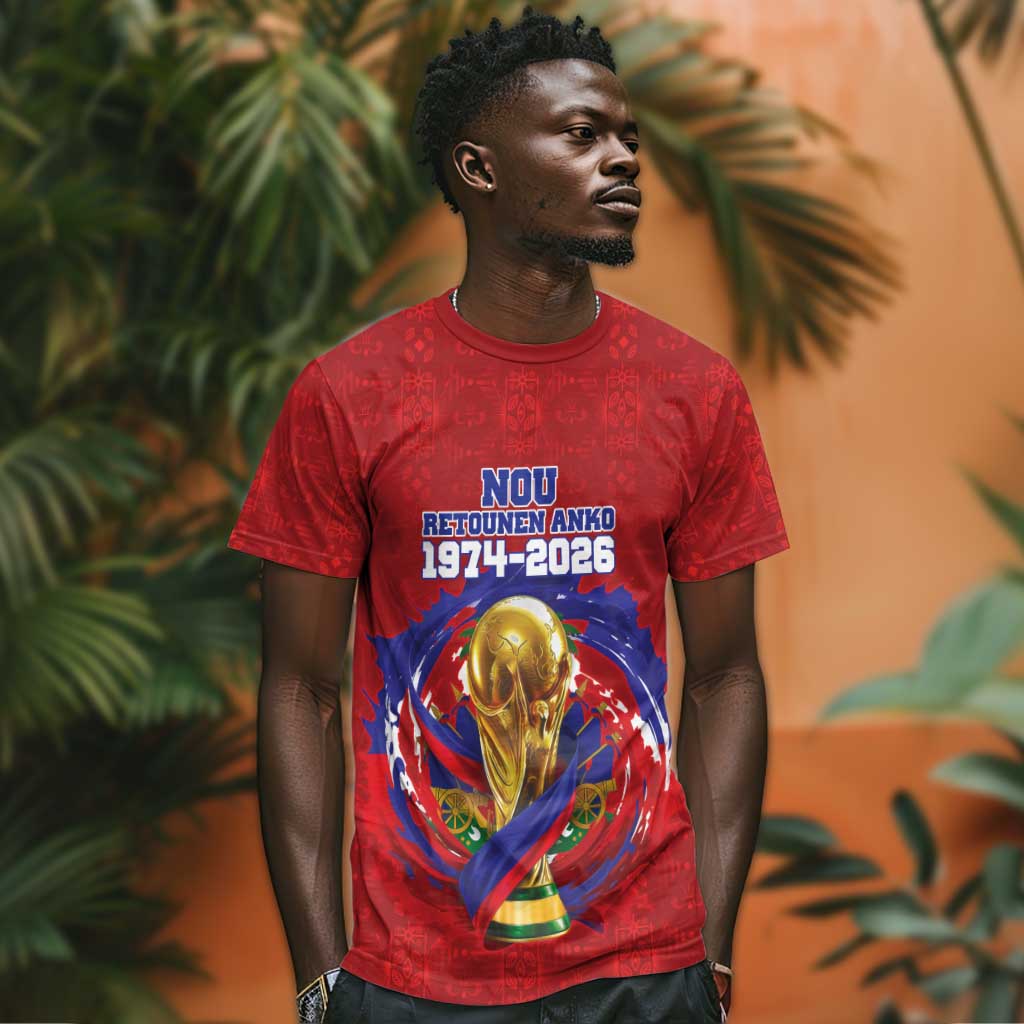 Custom Haiti Grenadye Alaso T shirt Red Nou Retounen Anko 1974-2026 - Wonder Print Shop