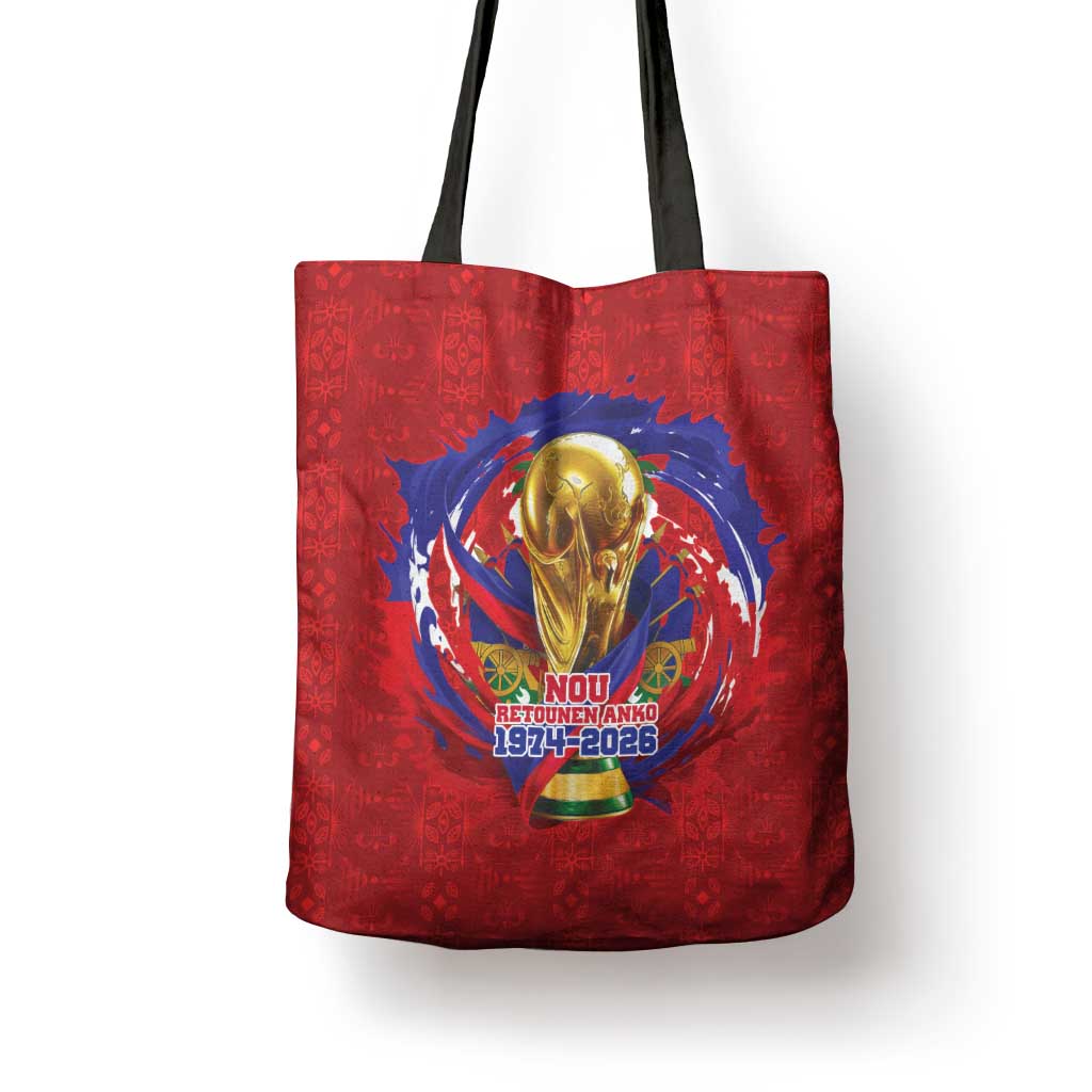 Haiti Grenadye Alaso Tote Bag Red Nou Retounen Anko 1974-2026 - Wonder Print Shop