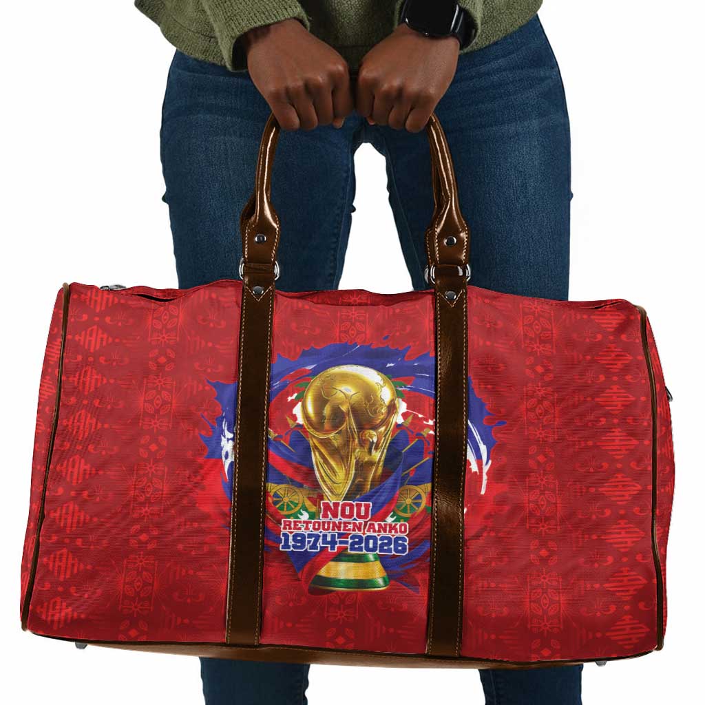 Haiti Grenadye Alaso Travel Bag Red Nou Retounen Anko 1974-2026 - Wonder Print Shop