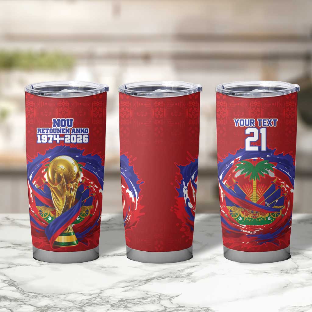 Custom Haiti Grenadye Alaso Tumbler Cup Red Nou Retounen Anko 1974-2026 - Wonder Print Shop
