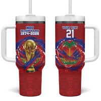 Custom Haiti Grenadye Alaso Tumbler With Handle Red Nou Retounen Anko 1974-2026 - Wonder Print Shop